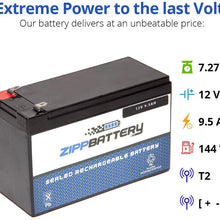 SLA Replacement Battery for 12V 9.5AH T2 Battery- AGM SLA Battery- Maintenance Free- Zipp Battery