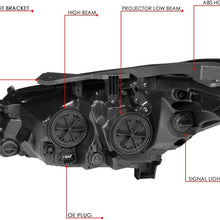 DNA MOTORING Chrome/Clear HL-OH-HSON15-CH-CL1 Factory Style Front Bumper Projector Headlight Lamp Set
