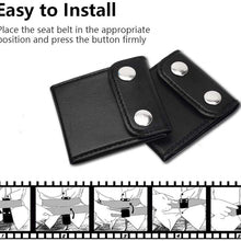 LICY Seatbelt Adjuster for Adults, Vehicle Seat Belt Cover Clips for Universal Comfort Automotive Belt Strap 2 Pack Black