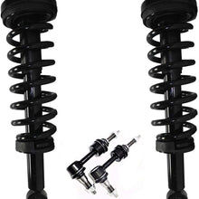Detroit Axle - Pair 2 Front Struts and Coil Springs Assembly w/ 2 Sway Bar Links for 2004 2005 Ford F-150 RWD