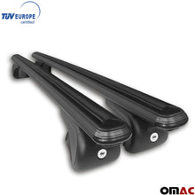 OMAC Roof Racks Lockable Cross Bars Carrier Cargo Racks Rail Aluminium Black Set 2 Pcs. for Volvo XC70 2001-2007