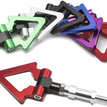 EPMAN Japan Model Car Auto Trailer Tow Hook Triangle Ring Eye Front Rear Aluminum For Honda FIT 04 (Red)