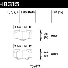 Hawk Performance HB315F.669 HPS Performance Ceramic Brake Pad
