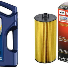 Shell Rotella T6 Full Synthetic 5W-40 Diesel Engine Oil (1-Gallon, Case of 3) + Motorcraft FL-2016 Oil Filter
