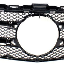 Bumper Grille compatible with 2015-2016 Mercedes Benz C300 2015 C400 Textured Black Plastic