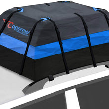 Copsrew 20 Cubic ft Car Roof Bag & Rooftop Cargo Carrier 100% Waterproof Heavy Duty RoofBag. Fits All Vehicle with/Without Rack. 4+2 Door Hooks Included (Blue)