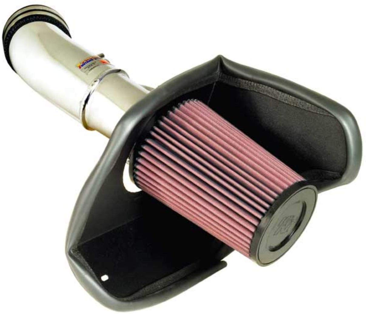 K&N Cold Air Intake Kit with Washable Air Filter: 2003-2006 Ford/Lincoln (Thunderbird, LS) 3.9L V8, Polished Metal Finish with Red Oiled Filter, 69-3520TP