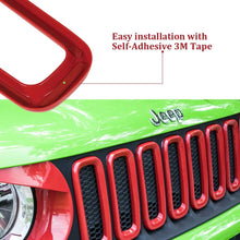 Opall Front Grill Grille Inserts ABS Grill Guard Cover Trim for Jeep Renegade 2015 2016 2017 2018(Red 7PCS)…