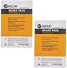 NICHE Rear Left/Right Brake Pad Set For Yamaha 2HC-25806-00-00 Semi-Metallic 2 Pack