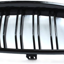 Front Grille, Kidney Grill Replacement for BMW 3 Series F30 F31 (ABS, Gloss Black)