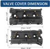 X AUTOHAUX Car Camshaft Engine Valve Cover Set Left Right 132708J112 for Nissan 350Z 2003-2006