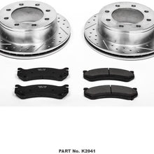 Power Stop K2041 Rear Brake Kit with Drilled/Slotted Brake Rotors and Z23 Evolution Ceramic Brake Pads