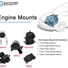 ECCPP MMK1003 Complete Engine Motor and Trans Mounts Set of 5 Fit For 1999-2004 Honda Odyssey 3.5L A4519HY A4518 A6552 A6582 A6579