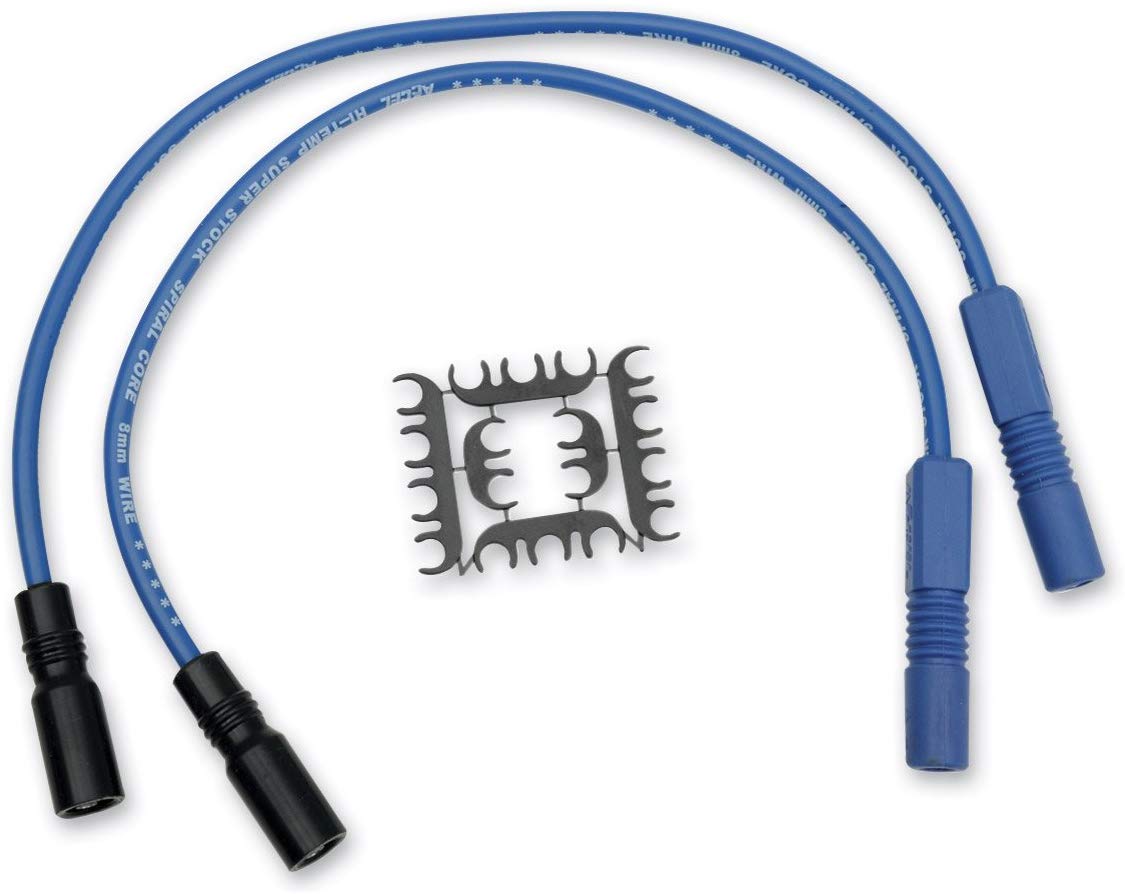 ACCEL Super Stock 8MM Ferro-Spiral Core Blue Wire Set 171098-B