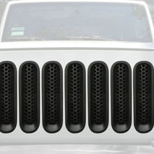 MOEBULB Upgrade Clip in Version Mesh Front Grill Insert Grille Cover Trim for 2007-2015 Jeep Wrangler JK 2-Door & 4-Door (Without Key Hole, Matte Black)
