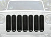 MOEBULB Upgrade Clip in Version Mesh Front Grill Insert Grille Cover Trim for 2007-2015 Jeep Wrangler JK 2-Door & 4-Door (Without Key Hole, Matte Black)