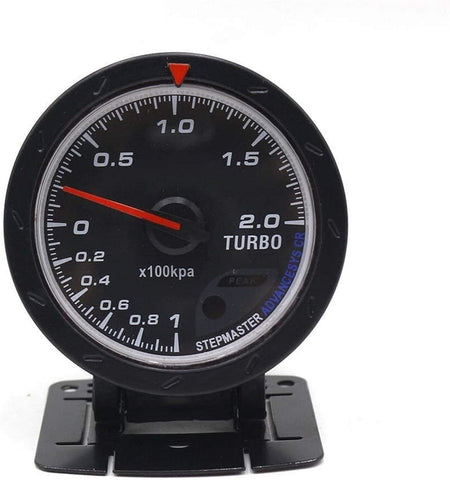 XinQuan Wang Fuel Gauges 60MM Car Turbo Boost Gauge Black Face Car Gauge Car Meter with Sensor Auto Gauge