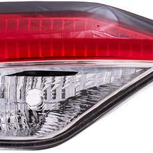 Replacement Driver Tail Light Red and Clear Lid Mounted Lens Compatible with 2020 Corolla Sedan Japan 2020 Corolla Hybrid