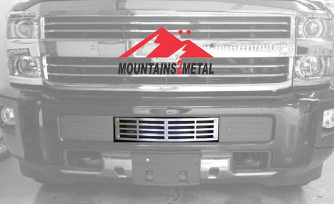 Mountains2Metal Plain Brushed Stainless Steel Grille Insert Compatible with 2015-2019 Chevy Silverado 2500 3500 HD M2M #400-10-3