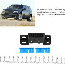 Acouto OBD2 16Pin Female Connector OBDII Cable Car Auto Adapter Plug Shell Kit for GM J1962