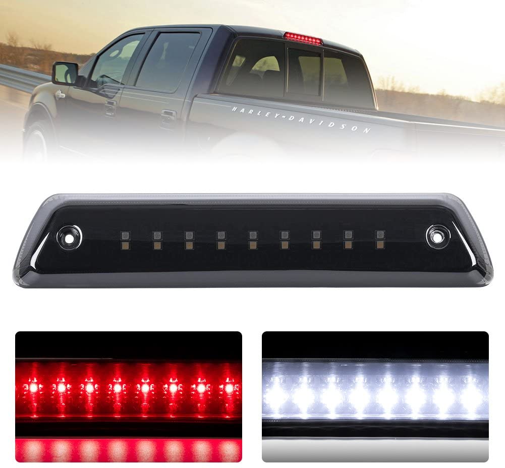 Third Brake Light/Reverse Light Smoked For 2009-2014 Ford F150 Power Saving Waterproof, 1 Year Warranty