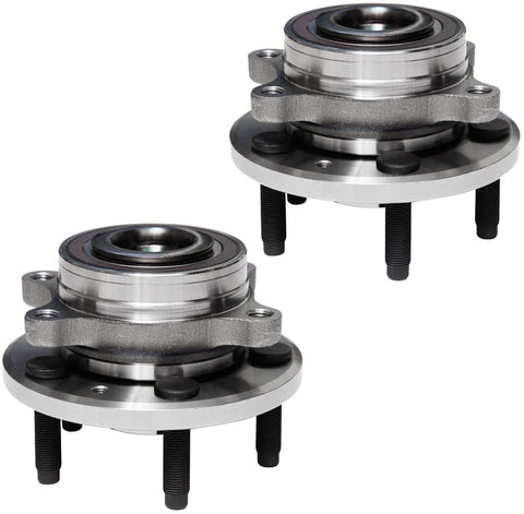 Front and Rear Wheel Hub and Bearing Assembly Compatible With Ford Edge Flex Taurus Lincoln MKS MKT MKX AUQDD 513275 x2 (Pair) [5 Lug Hub]