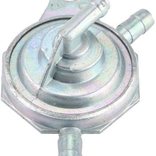 Acouto Motorcycle Aluminum 3-hole Fuel/Oil Valve Tap Switch for 50CC 125CC 150CC GY6 Engine