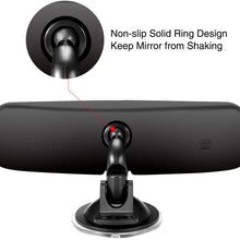 ELUTO Rear View Mirror Universal Car Truck Interior Rear View Mirror Suction Cup Rear View Mirror Adjustable Mirror 8.46"(215mm)