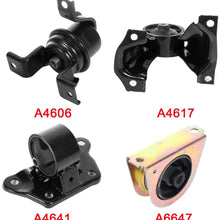 ECCPP Engine Motor and Trans Mounts A6647 A4606 A4617 A4641 Set of 4 Fit For Mitsubishi Lancer 2002-2007 2.0L