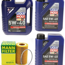 Mann Oil Change Kit w Filter HU925/4x + LiquiMoly5W-40 Compatible with 96-06 BMW E36/E39/E46/E83 2.5L OR 3.0L M54
