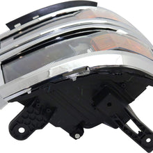 Headlight Assembly Compatible with 2014-2015 Chevrolet Silverado Halogen WT/LT Models Passenger Side