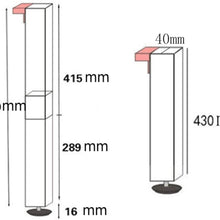 DAXINYANG Colorful Linght 1PCS Camper Telescopic Table Leg Folding Adjustable Height for Caravan Campervan Motorhome RV Folding Table Mount (Color : Silver)