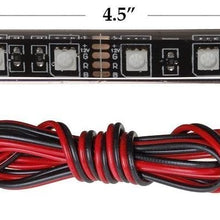 Partsam 2 x 4.5inch Motorcycle LED Third Brake Light Universal Tail Brake Stop Turn Signal Running Light Super Bright 6SMD Red LED Strip Light Bar