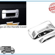 eLoveQ Polished Chrome Tailgate Door Handle Cover for 2014-2018 Chevrolet Silverado/GMC Sierra 1500 2500HD 3500HD W/Camera Hole