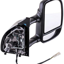 Passenger Side Towing Mirror for Ford Super Duty F-250, F-350 (1999 2000 2001 2002 2003) Textured Non-Heated Power Adjustment Folding Telescopic Right Door Rear View Replacement FO1321196
