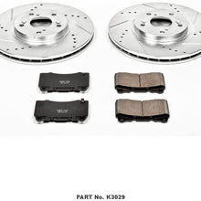 Power Stop K3029 Front Brake Kit with Drilled/Slotted Brake Rotors and Z23 Evolution Ceramic Brake Pads
