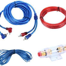 QGT Auto Parts YH-128 1200W Car Amplifier Audio Power Cable Subwoofer Wiring Installation Kit with High Performance RCA Interconnect