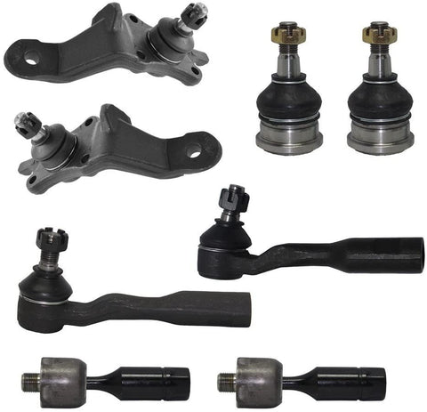 Detroit Axle - Front Suspension Ball Joints, Tierods Replacement for 1996-2002 Toyota 4Runner 1997 1998 1999 2000 2001-8pc Set