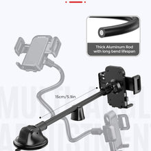 Mpow Car Phone Mount, Dashboard Windshield Car Phone Holder with Long Arm, Strong Sticky Gel Suction Cup, Anti-Shake Stabilizer Compatible iPhone 11 pro/11 pro max/XS/XR/X/8/7,Galaxy, Moto and More