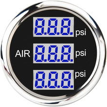 Electronic Suspension Air Pressure Gauge 2" Triple Digital Display 220 PSI Includes sensors kits In On Dash