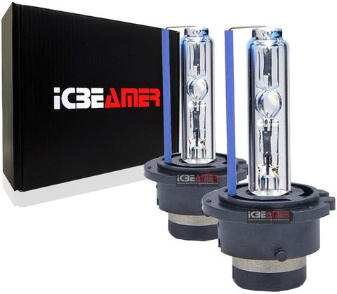 ICBEAMER 10000K D2S D2C D2R Xenon Factory HID Replacement for OEM Headlight Low Beam Light Bulbs Lamp [Color: Blue]