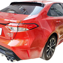 IKON MOTORSPRTS | Roof Spoiler Compatible With 2020 Toyota Corolla Sedan | 4DR Matte Black PP Polypropylene Rear Spoiler Wing