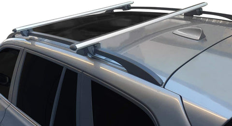RE&AR Tuning Cross Bar Compatible for Nissan Qashqai 2014-2021 Roof Racks Car Top Luggage Carrier Rails Aluminium Grey High Model