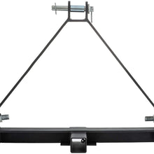 Mophorn 3 Point 2 Inch Heavy Duty Receiver Trailer Hitch Category 1 Tractor Drawbar 15 Inch Height