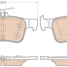 TRW TPC1665 Premium Ceramic Rear Disc Brake Pad Set for select Ford Escape, Edge, Fusion and select Lincoln Continental, MKC, MKX, MKZ models
