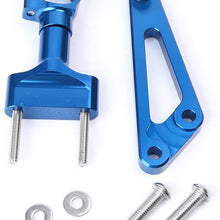 Mallofusa Motorcycle Stabilizer Steering Damper Bracket Mount Holder Kit Compatible for Honda CB600F Hornet 2007 2008 2009 2010 2011 2012 2013 2014 2015 2016 Silver