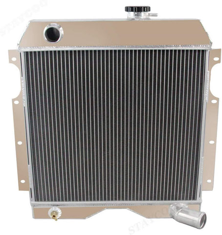 CoolingSky 3 Row All Aluminum Radiator for 1954-55 Jeep Willys 3.7L &1956-64 Jeep Truck/6-226/Utility Wagon 3.7