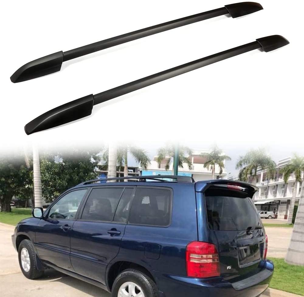 ROADFAR Roof Rack Side Rails Aluminum Top Side Rail Carries Luggage Carrier Fit for 2008-2013 for Toyota Highlander Baggage Roof Side Rail with Lock