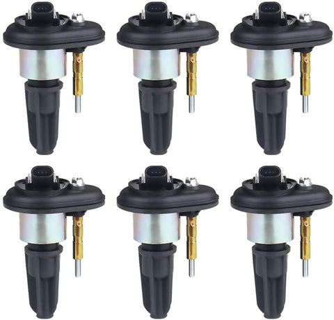 JDMON Compatible with Ignition Coil Pack Chevy Colorado GMC Canyon Trailblazer Envoy Isuzu UF303 C1395 Set of 6 Replace 12568062, 19300921