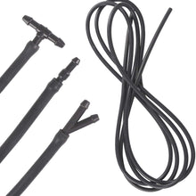 BingSnow Windshield Washer Nozzle Hose Kit, Universal 3 Meters Washer Fluid Hose with 3 Pcs Hose Connectors Suitable for Most Windshield Washer Nozzle Installation